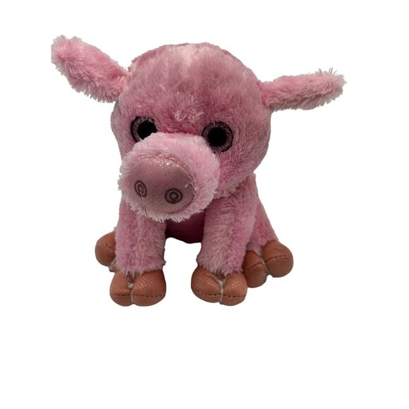 Pink Pig Plush Stuffed Animal Toy 6.5" Sitting Piglet MVP Group International - Picture 1 of 7